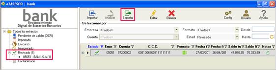Exportar extractos