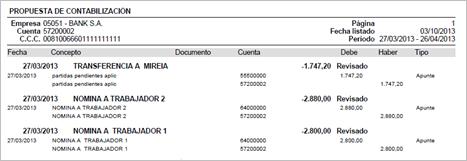Informe de exportación