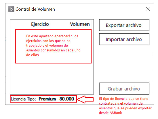 ventana control de volumen
