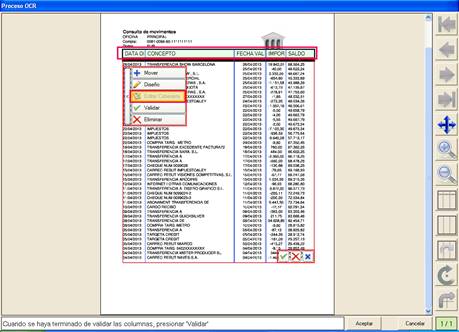 informar columnas