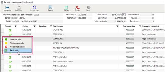 Cambio a revisado
