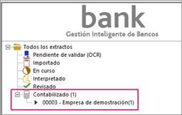 Extracto contabilizado