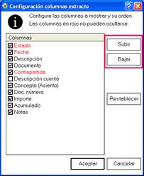 Configurar el orden de las columnas