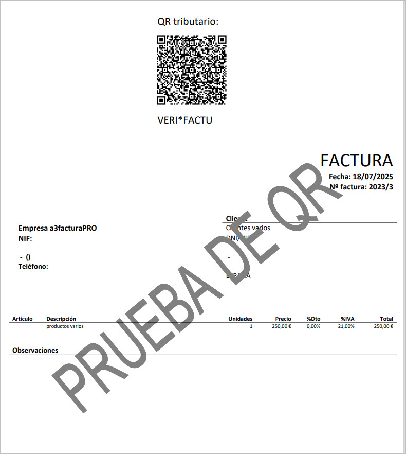 factura con qr