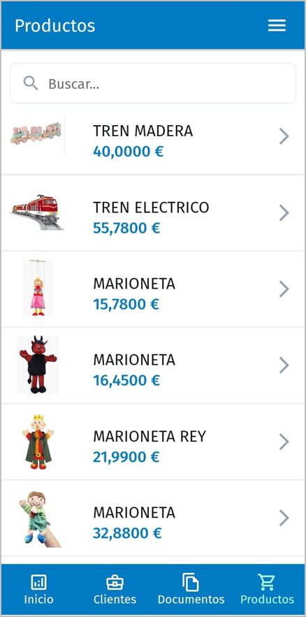gestion productos app