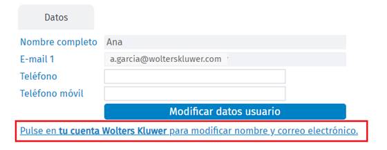 Modificar nombre