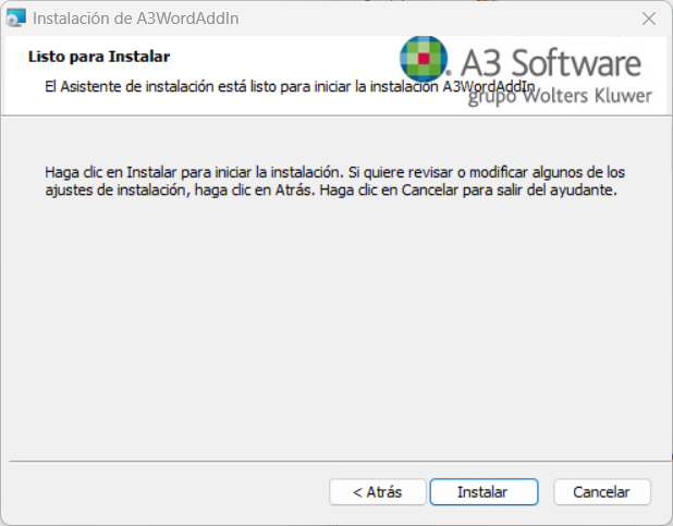 Proceso de instalación