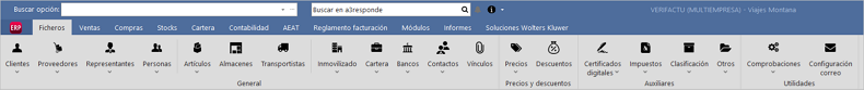 pantalla acceso al menú ficheros