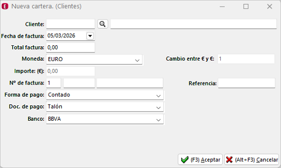 pantalla de creación de nuevo efecto para clientes
