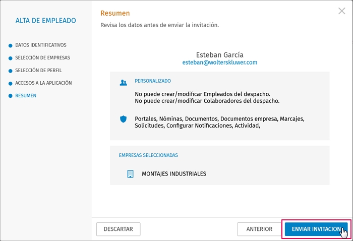 resumen alta empleado