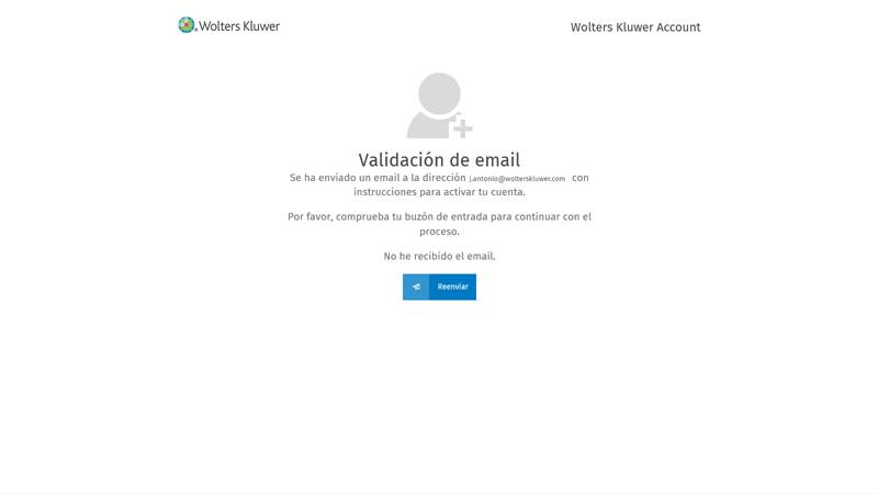 Validación de email del colaborador
