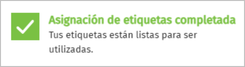 Asignación de etiquetas