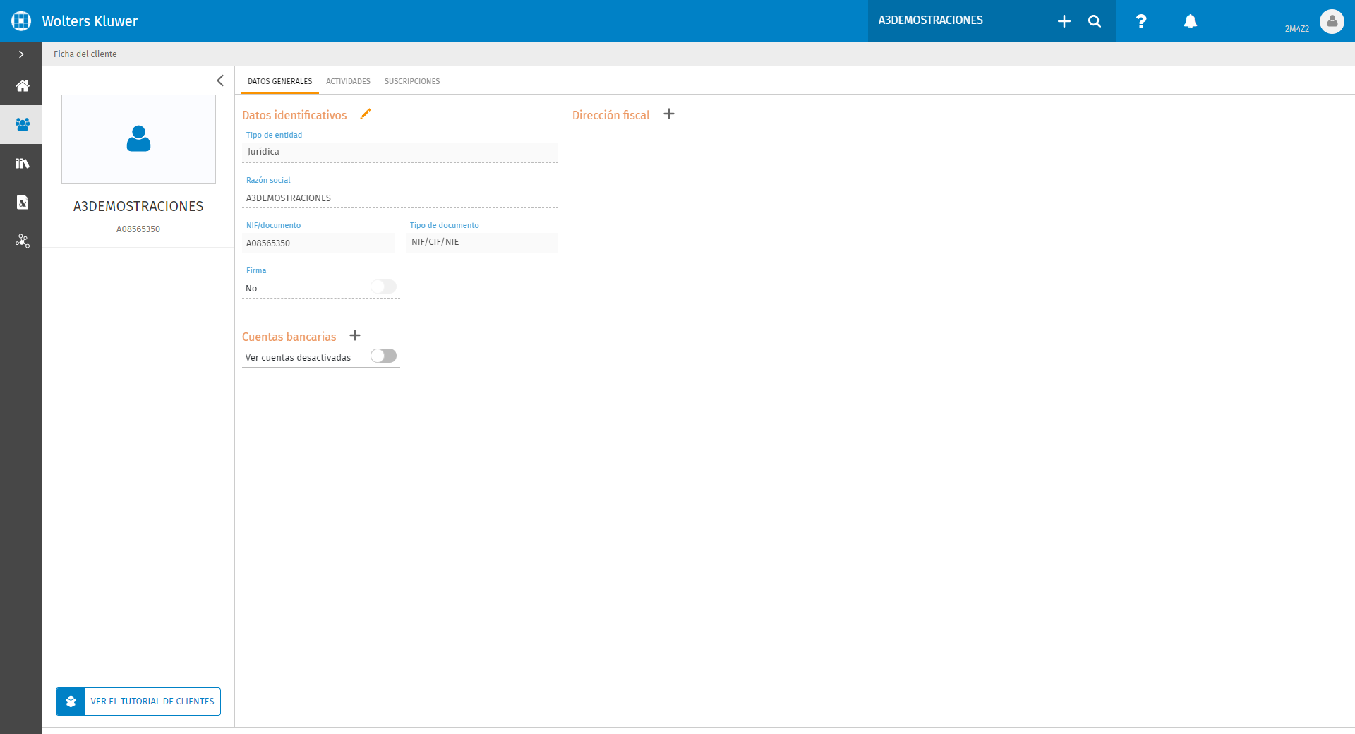 CLIENTES Ficha del cliente Datos generales