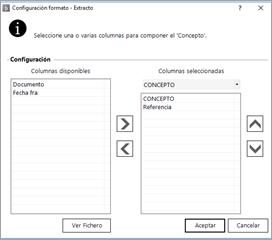 Configurar extracto