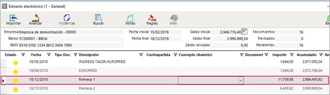 Extracto electrónico