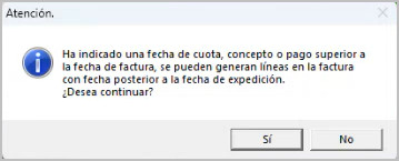 aviso fecha posterior