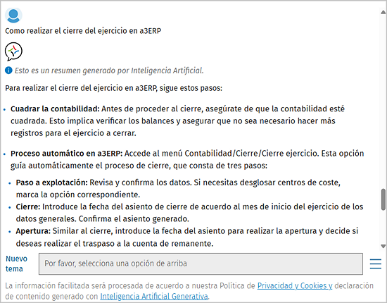 ejemplo asistente virtual cierre ejercicio