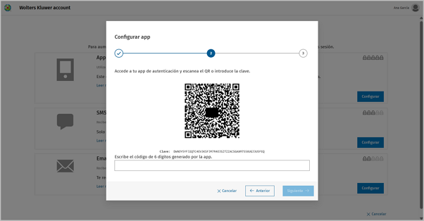 escanea el QR o introduce la clave