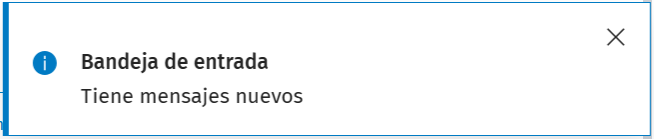 mensaje notificación finalización proceso