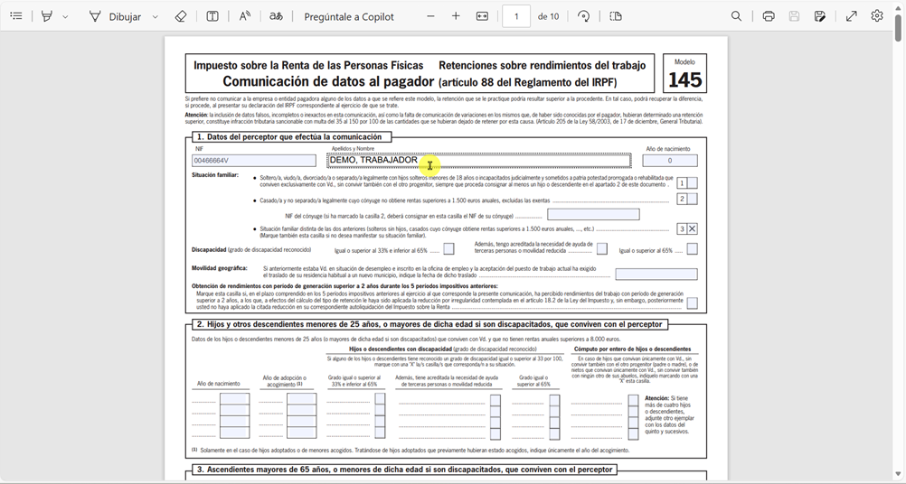 pdf editable al listar modelo 145