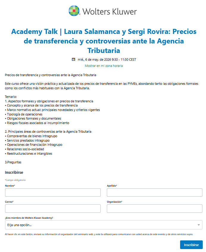 formulario solicitud inscripción academy talk