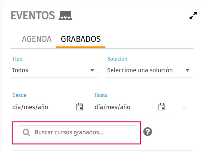 buscador eventos