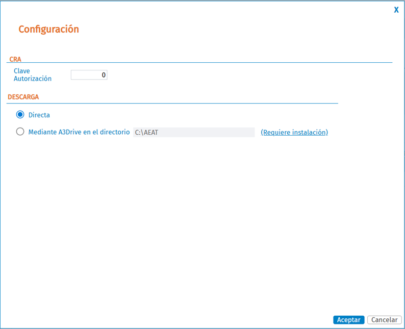configuración CRA