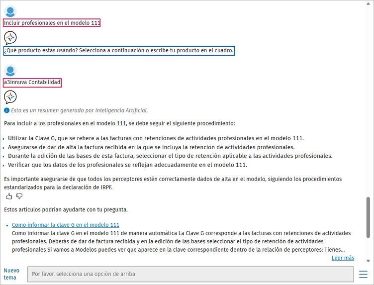 cómo chatear con el asistente