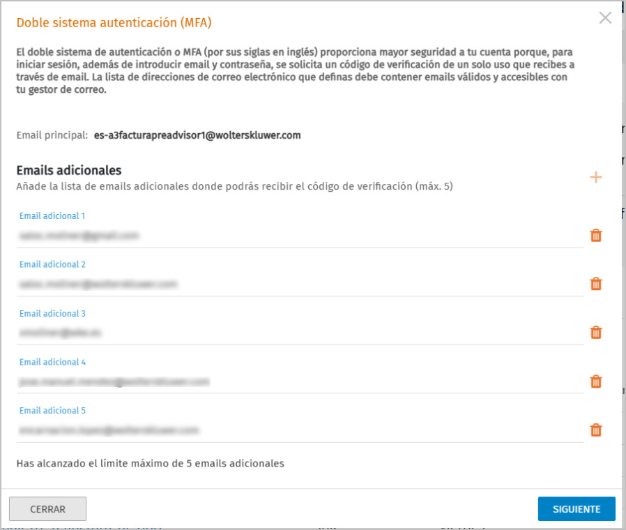 Mails de MFA
