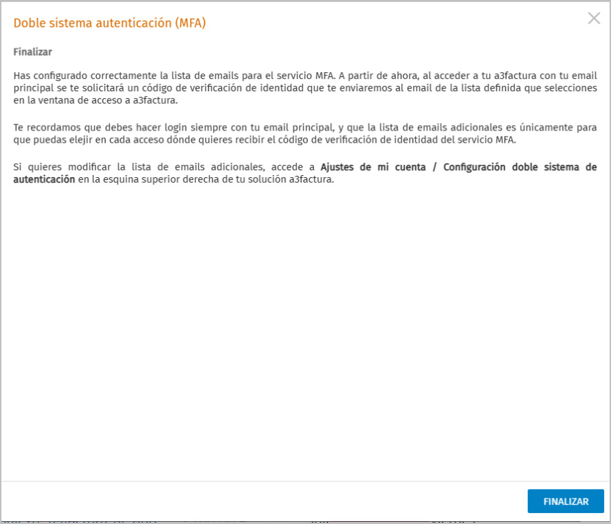 aviso informar mails