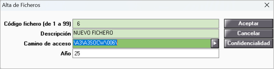nuevo fichero