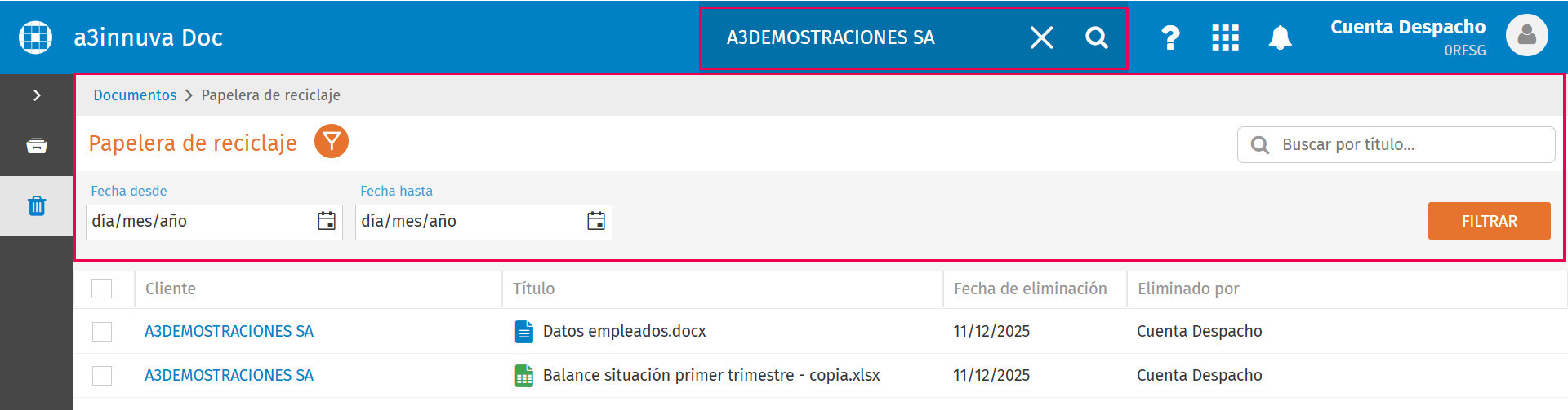 busqueda de documentos