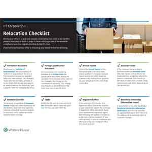 Business relocation compliance checklist PDF Image from CT Corporation
