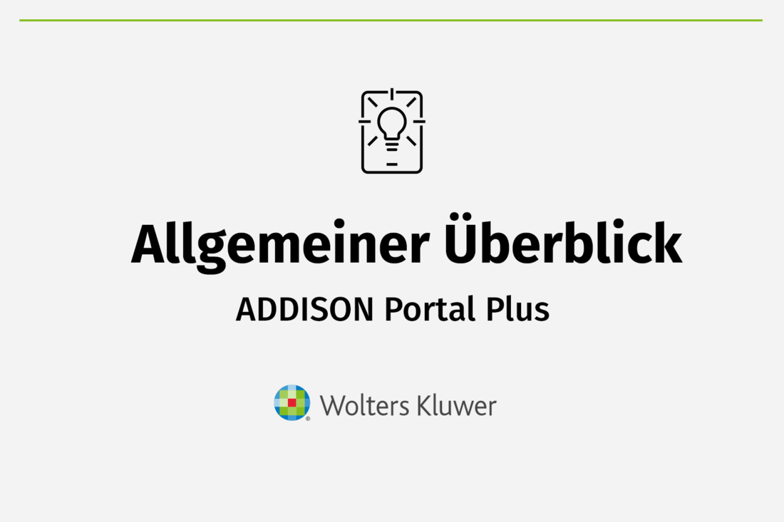 ADDISON Portal Plus Allgemeiner Überblick