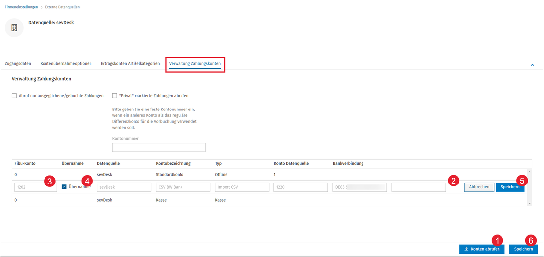 BeMa - Abruf Zahlungen sevdesk 1