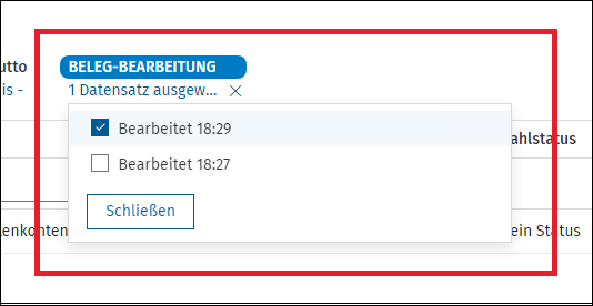 BeMa - Ergebnis Beleg-Bearbeitung 2