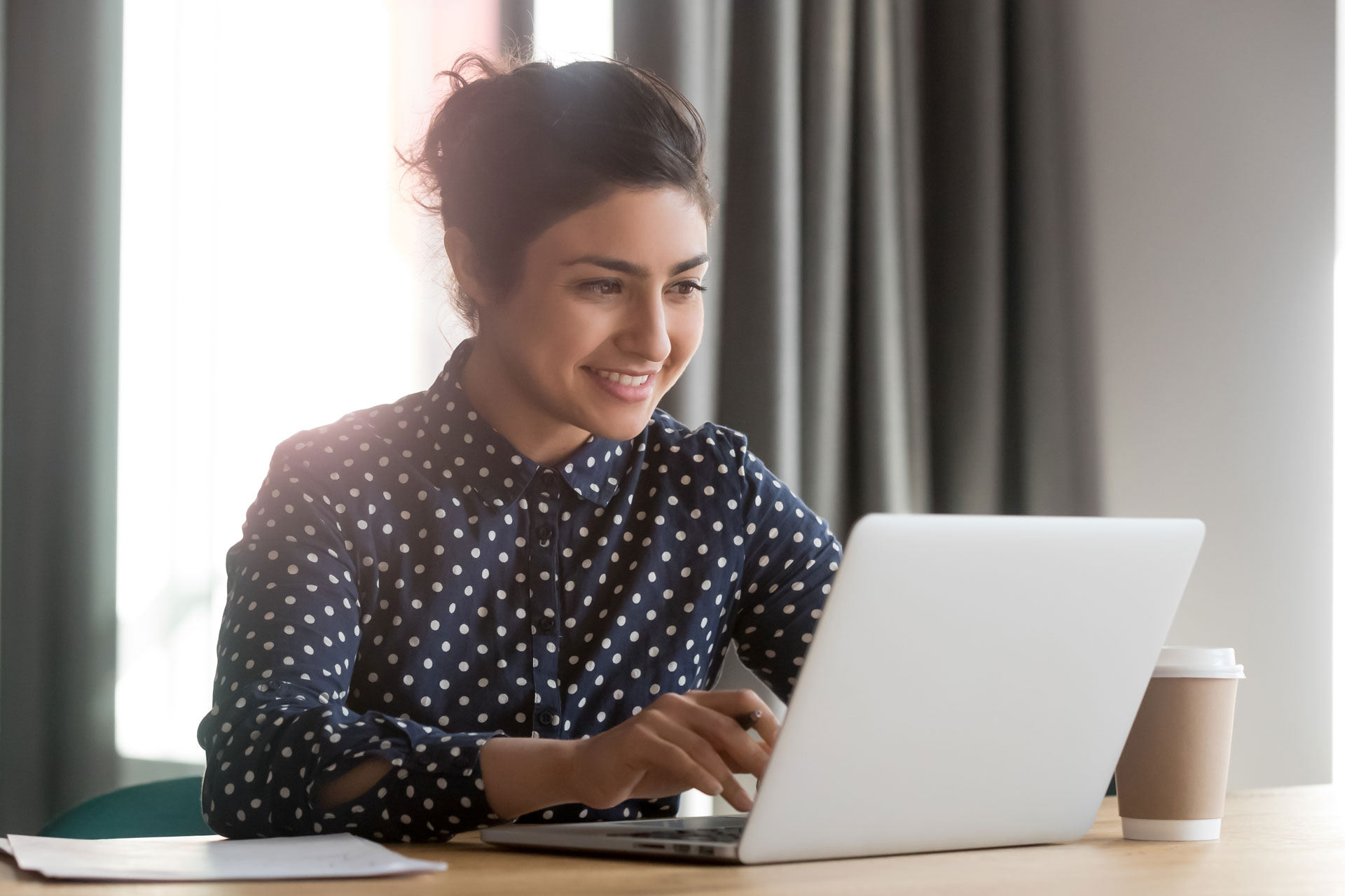 Businesswoman using computer