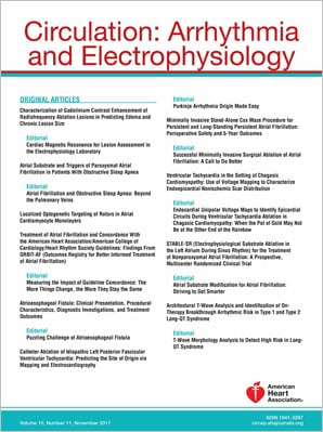 Circulation: Arrhythmia and Electrophysiology cover