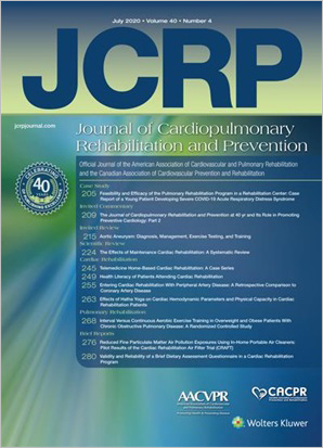 Journal of Cardiopulmonary Rehabilitation and Prevention cover