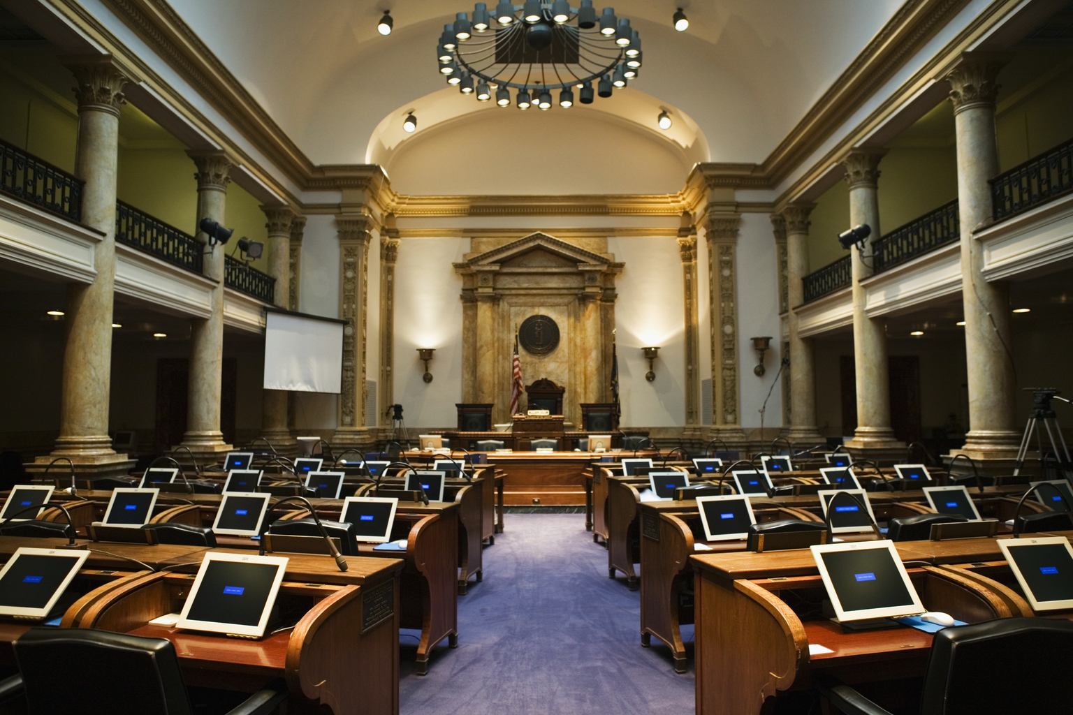 Legislative chamber interior design of Kentucky State Capitol