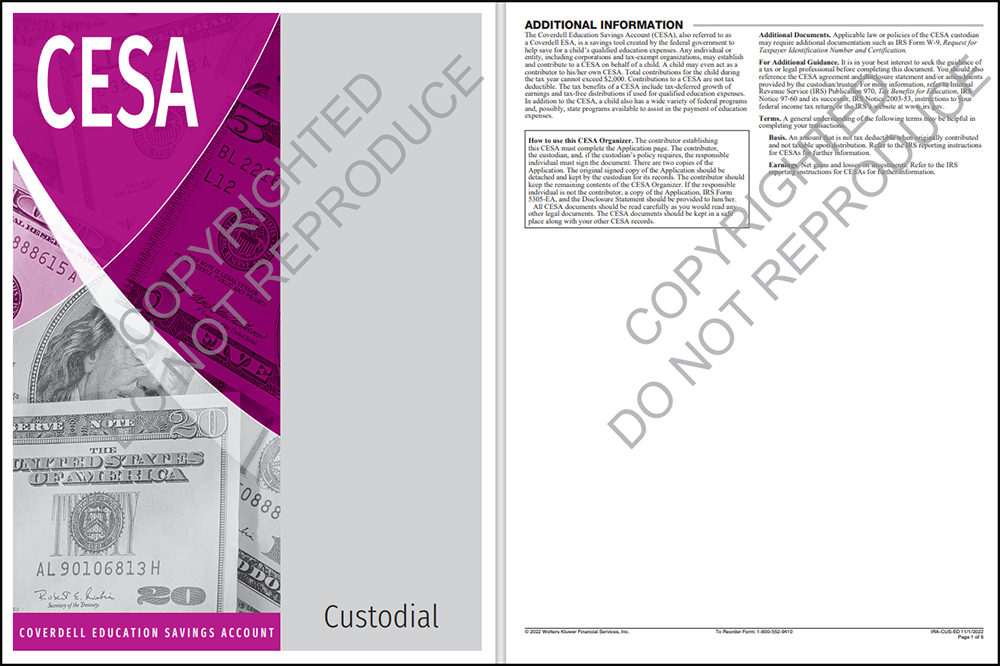 CESA Organizer Custodial Sample