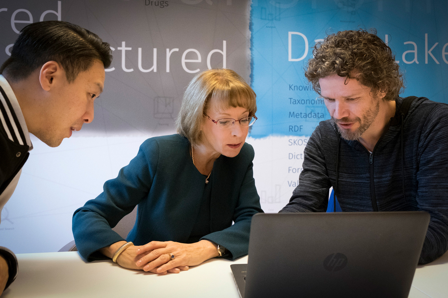 Nancy McKinstry, CEO, Wolters Kluwer with colleagues at Wolters Kluwer global headquarters