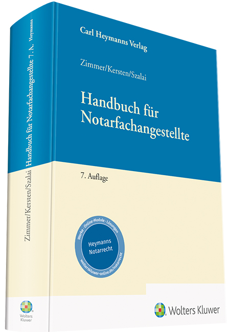  Zimmer / Kersten / Szalai, Handbuch für Notarfachangestellte