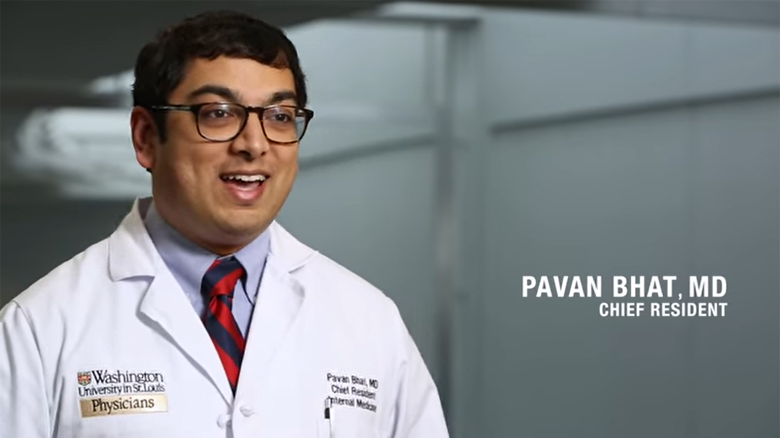 Screenshot of Get to know the chief residents of Washington University video