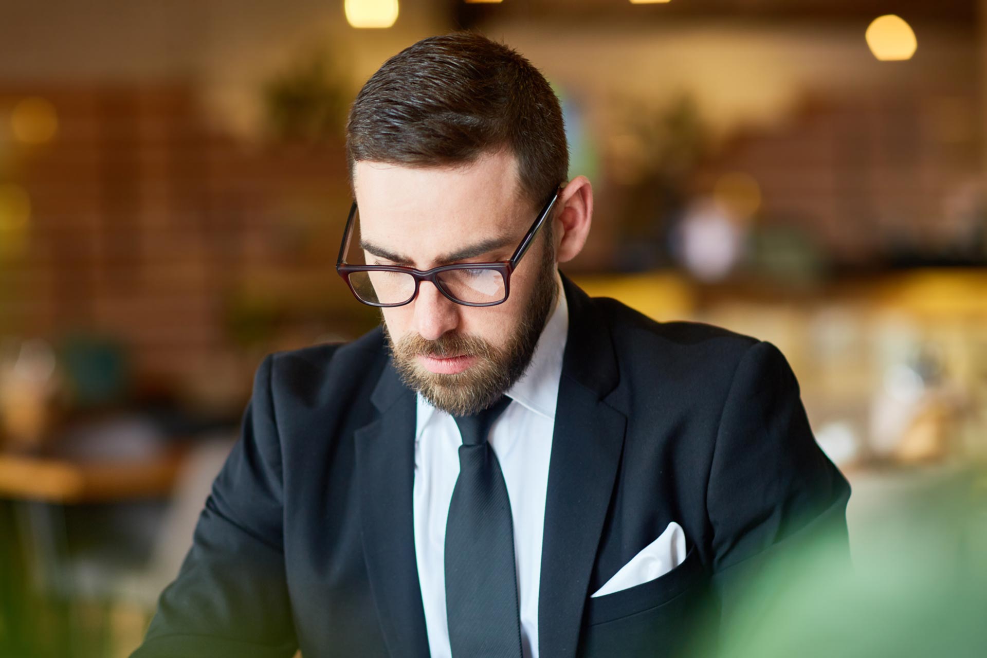 Business man with glasses