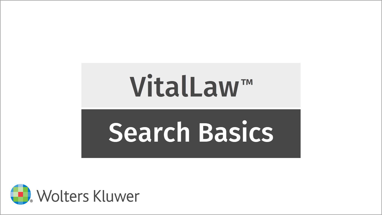 VitalLaw Search