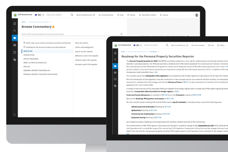CCH iKnowConnect - Personal Property Securities Law - 1