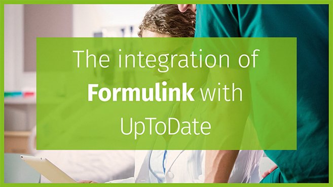 Screenshot of the integration of Formulink with UpToDate video
