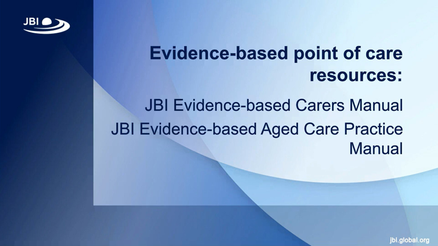 Screenshot of Evidence-based point of care resources video