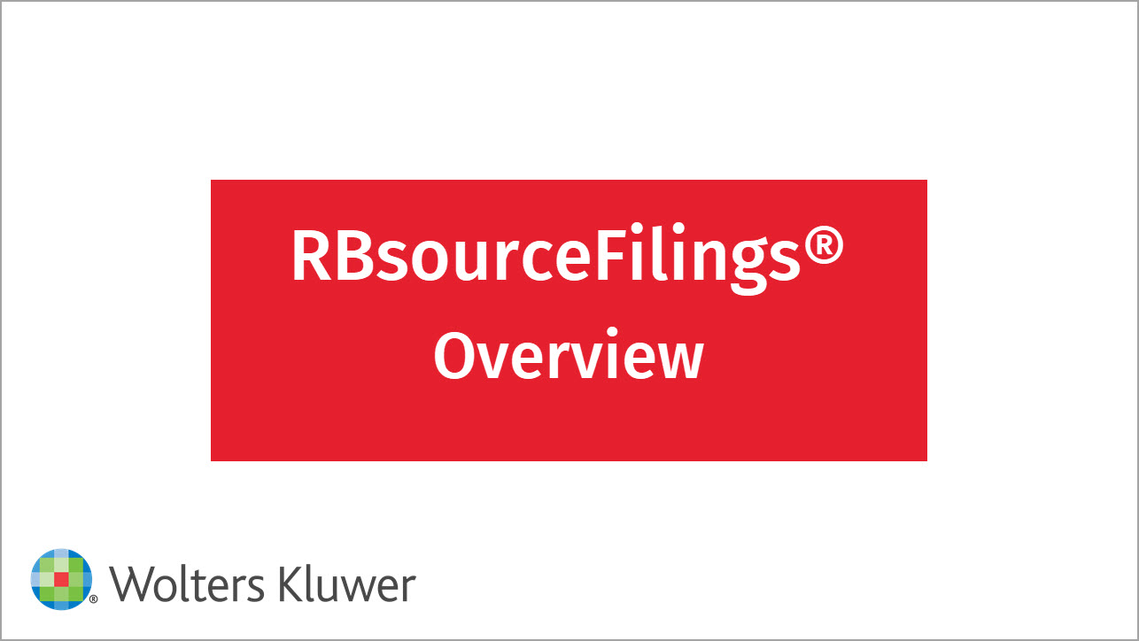 RBsourceFilings Overview
